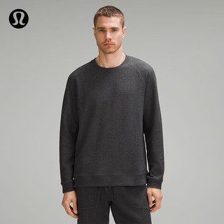 lululemon丨Textured男士双面针织棉混纺圆领卫衣 LM3EOXS 杂色黑/黑 M