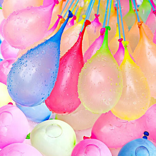 七彩之星 儿童打水仗用快速注水气球 3束装111个气球