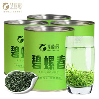 梦龙韵 绿茶碧螺春茶浓香型茶叶早春新茶鲜爽绿茶散装罐装有礼袋 碧螺春125g*4罐