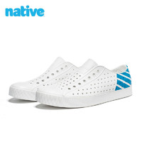 native 洞洞鞋夏季新品夜光梯度eva轻便透气潮休闲鞋沙滩鞋凉鞋 白色|蓝色梯度|白色 36码