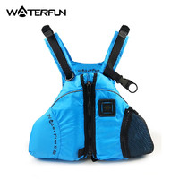 WaterFun 水趣 冲浪矶钓浆板桨板皮划艇救生衣成人路亚儿童便携式背心大浮力 蓝色 XS/M青少年款