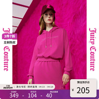 Juicy Couture 橘滋 23秋冬新款浆果玫瑰logo刺绣连帽品牌女式卫衣