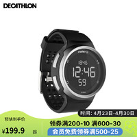 DECATHLON 迪卡侬 运动手表男W900数字电子表女多功能跑步游泳防水智能亮黑-2047263