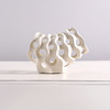 瑞家禾现代简约不规则珊瑚几何摆件客厅办公室样板房装饰品展厅艺术摆设 白色小号