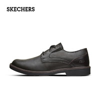 SKECHERS 斯凯奇 男鞋时尚百搭正装皮鞋舒适透气休闲商务鞋 全黑色-438 41