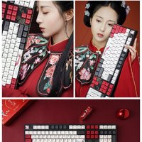 VARMILO 阿米洛 中国娘 MA108 花旦 108键 有线机械键盘 雏菊 阿米洛静电容V2黄轴 单光