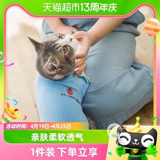 88VIP：hipidog 嬉皮狗 包邮猫咪衣服可爱布偶防掉毛蓝猫幼猫小猫猫宠物薄款春夏款打底衫