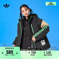 adidas 阿迪达斯 短款运动保暖鸭绒羽绒服女装adidas阿迪达斯官方三叶草H64177