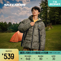 SKECHERS 斯凯奇 男成人短款百搭羽绒外套立领搭配兜帽保暖防泼水