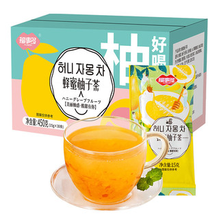 FUSIDO 福事多 蜂蜜柚子茶450g便携冲饮泡水喝饮品30条独立装