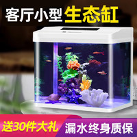 yafeng 亚峰 鱼缸客厅小型小鱼缸生态金鱼缸玻璃水族箱桌面新款家用非免换水