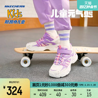 SKECHERS 斯凯奇 女童运动鞋2023元气熊新款童鞋舒适反光儿童休闲鞋