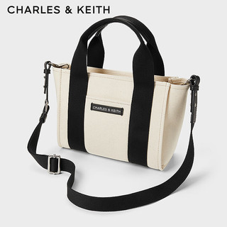 CHARLES&KEITH24夏简约中号帆布手提单肩托特包CK2-30782392 Multi综合色 M