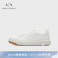 阿玛尼ARMANI EXCHANGE24春夏AX男士经典简约休闲小白鞋