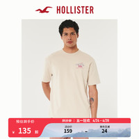 HOLLISTER24春夏美式宽松短款短袖T恤 男女装 KI323-4106 灰褐色 M (180/100A)