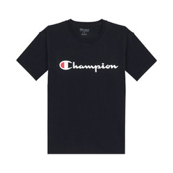 Champion 草寫logo純色圓領短袖T恤 深黑色 GT23H-Y06794-003