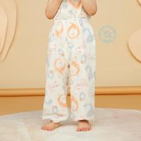 限尺码：aqpa 宝宝纱布防蚊裤夏季儿童卡通灯笼裤薄款婴儿休闲长裤