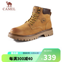 CAMEL 骆驼 男士马丁靴户外情侣高帮大黄靴 GE122W7757T 金黄 40