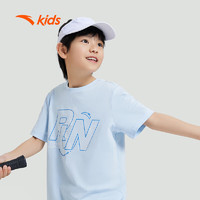 ANTA 安踏 儿童短T男大童跑步系列夏季针织短袖T恤衫A352425101
