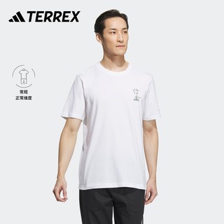 adidas 阿迪达斯 印花户外运动圆领短袖T恤男女夏adidas阿迪达斯官方TERREX IU1264