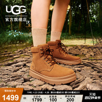 UGG 秋季男士休闲舒适平底纯色系带时尚马丁靴短靴 1153750