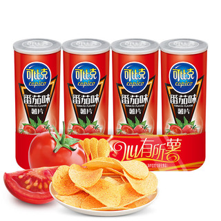 copico 可比克 番茄味薯片105g*4罐组合装办公室休闲零食小吃礼物膨化食品送礼