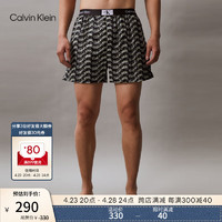 卡尔文·克莱恩 Calvin Klein 内衣男士满印全棉宽松居家四角裤平角内裤NB3411