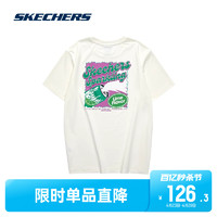 SKECHERS 斯凯奇 速干科技2023夏季新款运动凉感短袖男女同款休闲印花T恤衫