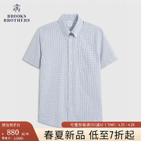 Brooks Brothers BrooksBrothers）男士24早春扣结领免烫蓝色正装衬衫 4003-蓝色 17H