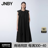 江南布衣（JNBY）【花苞形态】24夏连衣裙纯棉A字裙无袖宽松5O4G13170 001/本黑 S