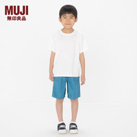 无印良品（MUJI） 大童 圆领短袖T恤  儿童打底衫早春 CB1J2A4S 米白色 120cm/60A