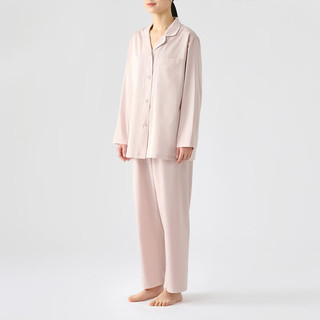 无印良品 MUJI 女式 大豆蛋白复合纤维 睡衣套装 女士家居服女款 FD16CC4S 烟熏粉色 L/XL