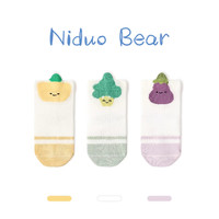 尼多熊2024婴儿袜子夏季薄款棉袜可爱无骨袜儿童透气网眼袜宝宝袜 S4084 3-5岁(适合脚长14-16cm)