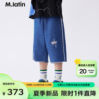 M.Latin/马拉丁童装24年夏牛仔经典百搭男大童中裤 牛仔蓝 160cm