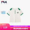 FILA 斐乐 儿童童装2024夏季小童男童短T类短袖T恤 玉石白-WT 80cm