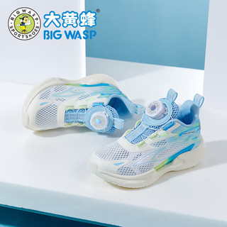 大黄蜂童鞋儿童运动鞋夏季透气网面男童跑步鞋 D112421555白蓝31