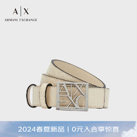 阿玛尼ARMANI EXCHANGE24春夏AX女士通体徽标压印板扣腰带 80