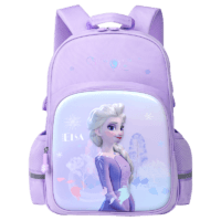 迪士尼书包小3-6年级女孩高颜值舒适透气减负防泼水大容量双肩背包 冰雪紫