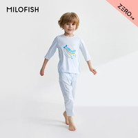 米乐鱼 米乐鱼儿童无感男儿童家居服宝宝春夏女童空调服中大童云朵睡衣套 能量蕉(七分袖,九分裤) 110