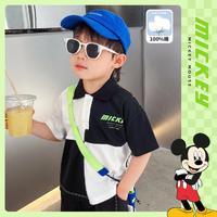 Disney baby 纯棉POLO衫+纯棉短裤夏男童装短袖T恤套装婴幼套装