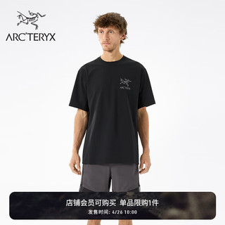 ARC'TERYX 始祖鸟 ARC’TERYX始祖鸟 SOLARIUM SS TEE 男女同款 短袖T恤 Blackite Solid/原色黑 XL