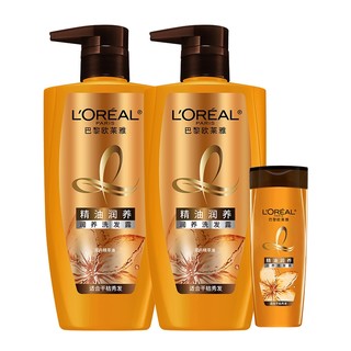 L‘OREAL PARIS 巴黎欧莱雅 精油润养丰盈洗发露 500ml*2瓶（赠润养洗护100ml）