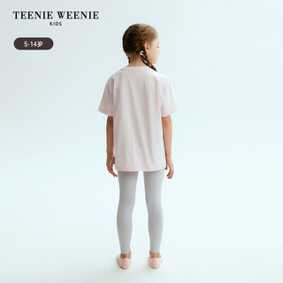 Teenie Weenie Kids小熊童装24春夏女童全棉长款亲肤舒适T恤 浅粉色 120cm