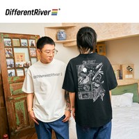 DifferentRiver2023春季宅系列-遥控器手绘趣味漫画T恤