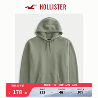 HOLLISTER24春夏美式风纯色抓绒帽衫卫衣男女装 355384-1 绿色 XS (170/84A)