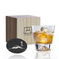 贝仕达 日式富士山杯玻璃杯茶杯创意冰山 水晶雪山威士忌酒杯北欧ins杯子