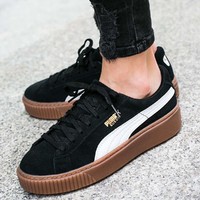 PUMA 彪马 女款复古厚底休闲鞋SUEDE PLATFORM