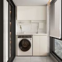 樱慈 蜂窝铝滚筒洗衣机一体柜阳台伴侣组合定制洗衣台盆槽带搓板柜
