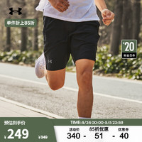 安德玛 UNDERARMOUR）同款Launch男子9英寸跑步运动短裤1361494 黑色001 XL