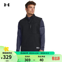 安德玛 UNDERARMOUR）Microfleece Maxx男子抓绒户外运动休闲马甲1379918 黑色001 XXL